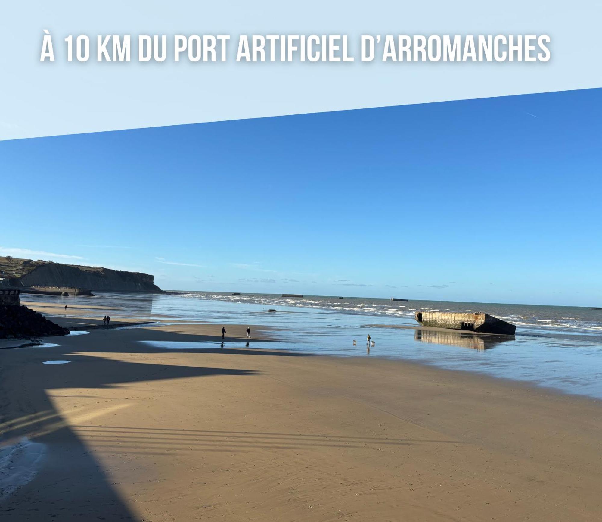Les Douves Duplex 5 Personnes Lumineux Avec Jardin Et Terrasse Amenagee , Vue Sur Chateau A 5Mn De La Mer, Proche Omaha Beach Et Bayeux Commes Εξωτερικό φωτογραφία